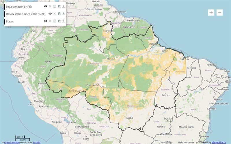 Maps from another server: the example running in the Mappia calculator